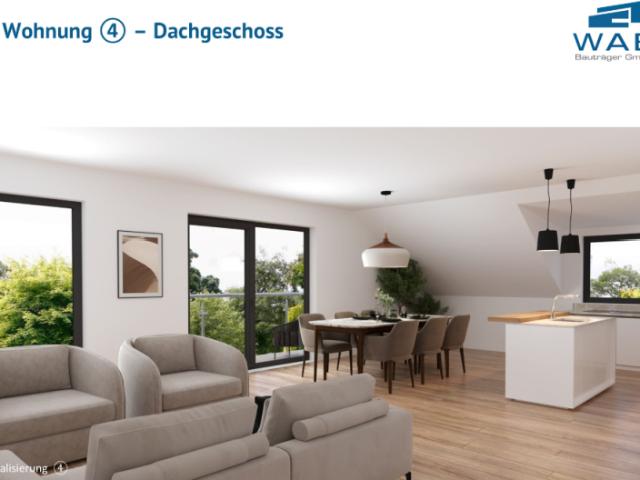 4 Zimmer Neubau Luxuswohnung 4, mit 2 Balkonen im Dachgeschoß