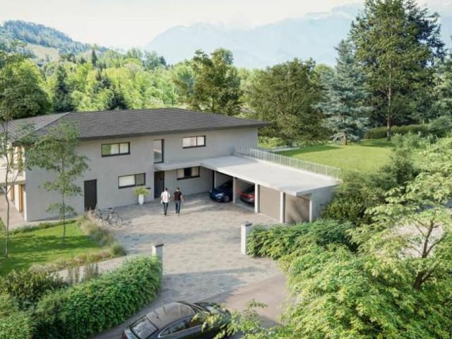 4,5 Pence Wohnung mit Garten und Blick auf die Alpen. Letzte Charge