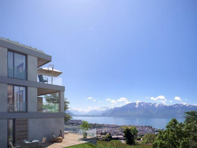 4,5 Zimmer Wohnung mit Blick auf den See und die Alpen