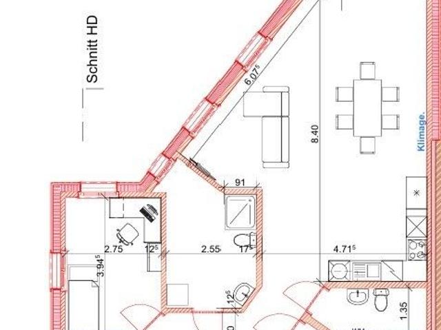 4.5 Zimmer, 100 m², 1. Stock