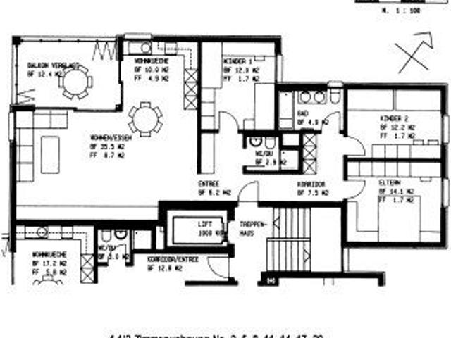 4.5 Zimmer, 105 m², 4. Stock