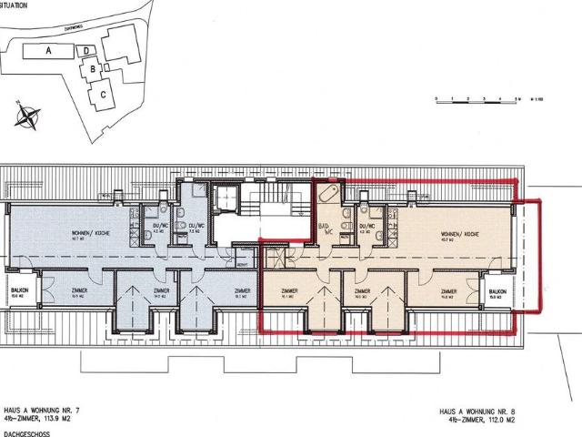4.5 Zimmer, 112 m², 2. Stock