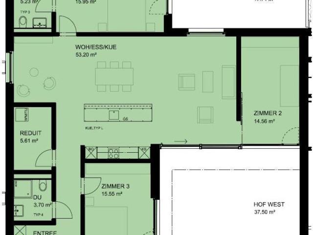 4.5 Zimmer, 119 m², EG