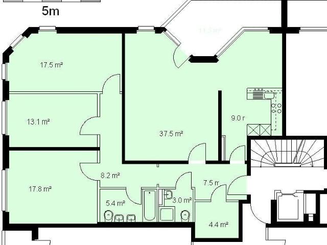 4.5 Zimmer, 123 m², 1. Stock