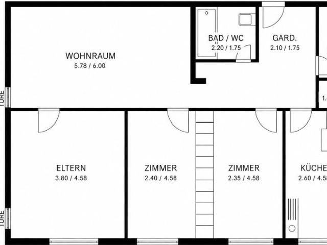 4.5 Zimmer, 95 m², 3. Stock