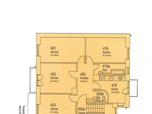 4.5 Zimmer, 90 m², 4. Stock