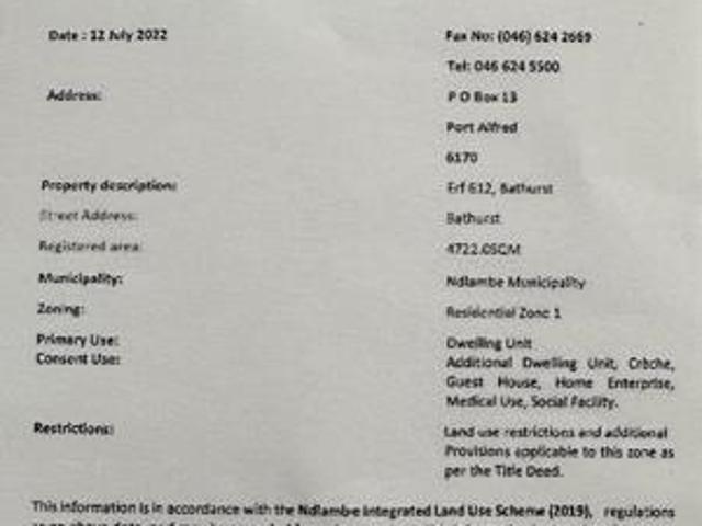 4 722 m² Land available in Bathurst