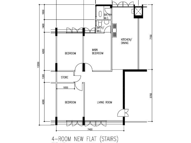 523 Bedok North Street 3 HDB Apartment For Sale, $490,000, 3 Bed 2 Bath 990 sqft $495.00 psf