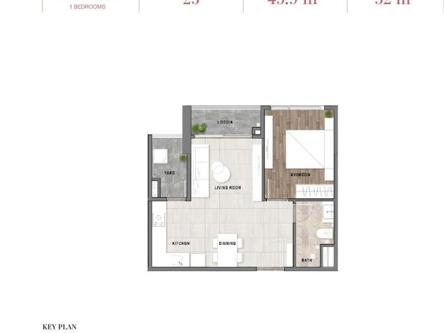 52m2, 1 Bedroom Apartment at Setia Edenia