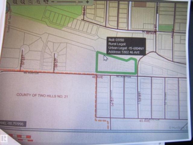 5302 46 Avenue, Two Hills, AB, T0B 4K0 vacant land for sale | Listing ID E4470 | Royal LePage