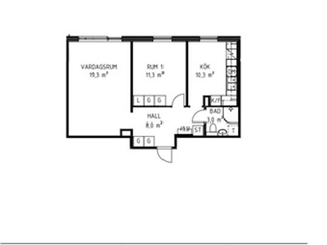 54 m2 lägenhet i Västerås