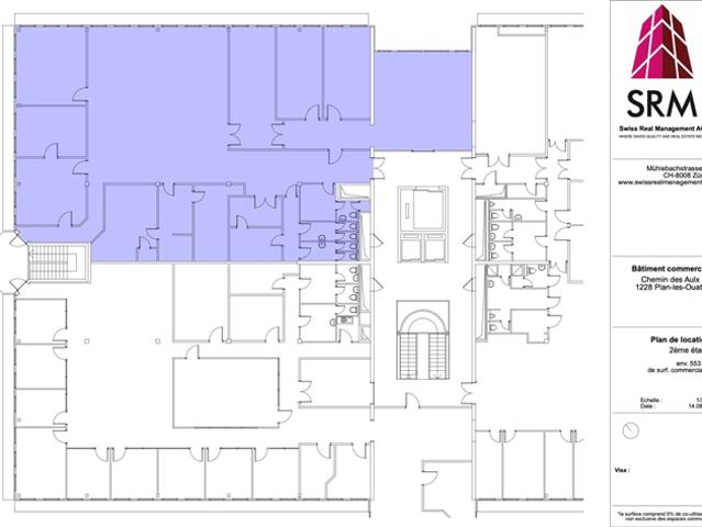 553m2 bureaux au 2ème étage du CTN 12 à Plan les Ouates