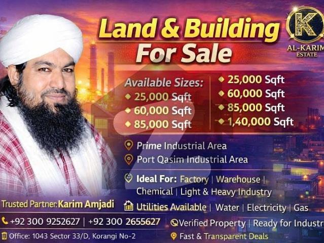 556 Sq Yd To 220 Acre Industrial Plot For Sale Korangi And Port Qasim Industrial Area