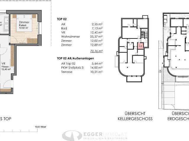 5730 Mittersill: Neubauprojekt ! Terrassenwohnung ! Massivholzbau ! 3 Zimmerwohnung mit Parkplatz 72,16 m² ! Terrasse 10m² !