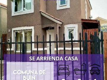 $ 590.000 Casa en Arriendo en Buín 3 dormitorios 2 baños / Kutt Property