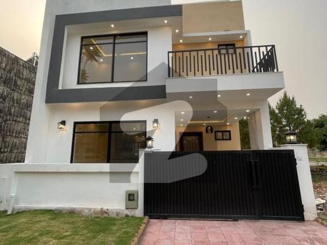5 Marla Modern Design Beautiful Brand New House Available For Sale Back Open House With Green Land Bahria Enclave Sector B1