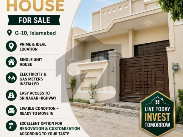 5 Marla House ideally Located G 10