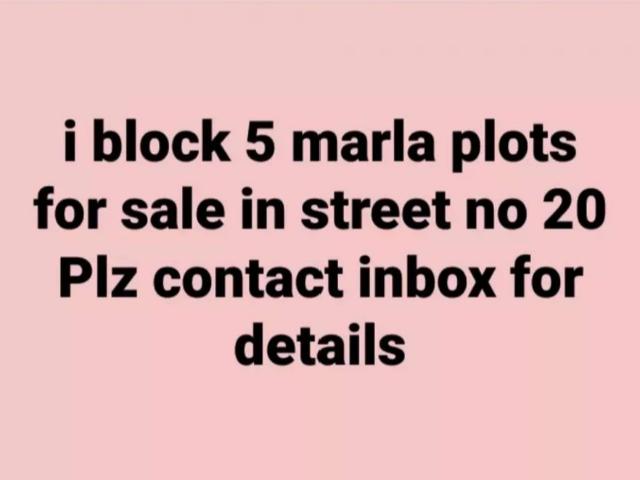 5 marla plot for sale in i block st no 20 Wah ID 19311