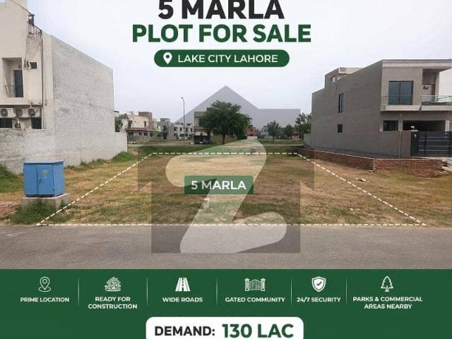 5 Marla Plot For Sale In Lakecity M7
