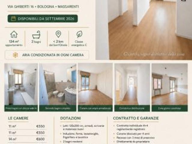 5 camere singole in affitto zona massarenti