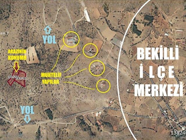 5 DÖNÜM BEKİLLİ İLÇE DİBİNDE AĞAÇLI ARAZİ