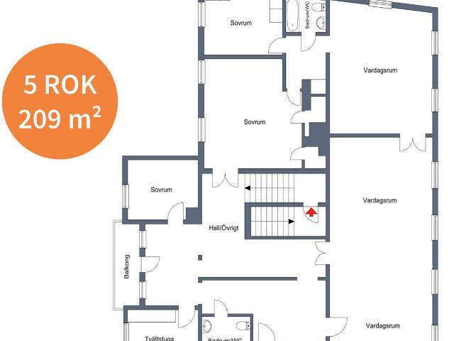 5 rums lägenhet i Arboga 209 m² 16 040 kr