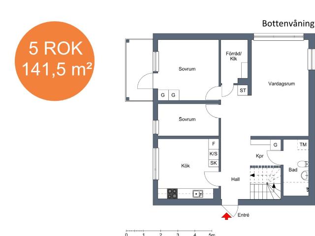 5 rums lägenhet i Eskilstuna 142 m² 17 687 kr
