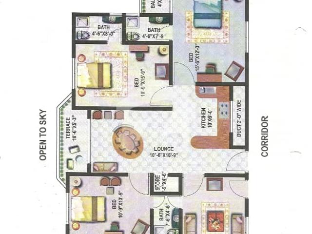 5 Rooms Apartment on Sale in Awal Square Qasimabad
