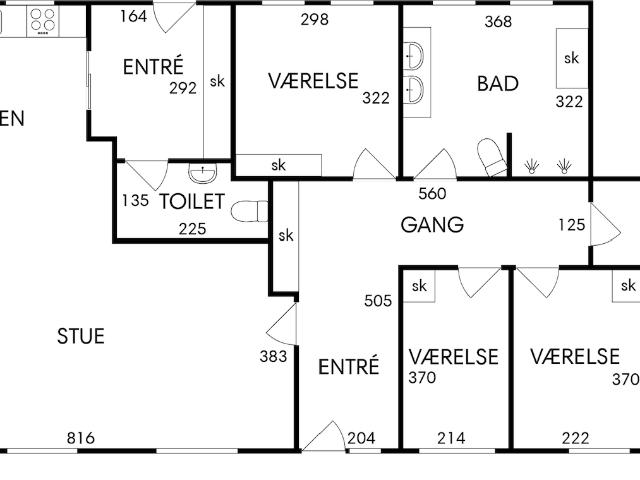 5 værelses lejlighed på 130 m²