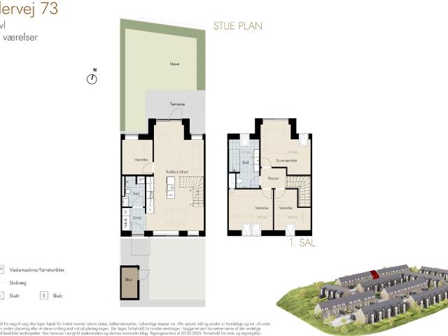 5 værelses rækkehus på 126 m²