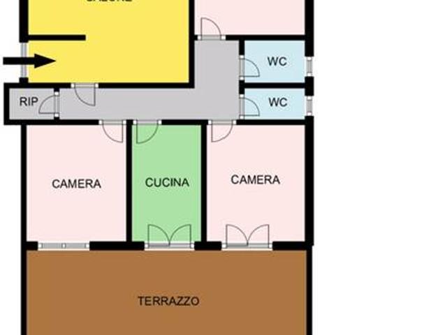 5 VANI CON TERRAZZO E POSTO AUTO