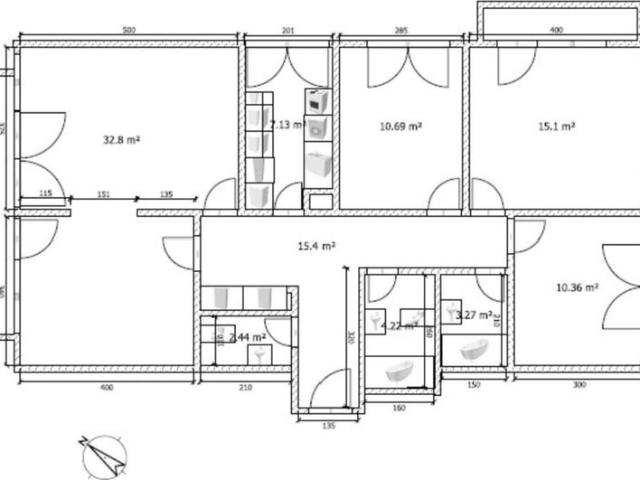 5 Zimmer, 110 m², 4. Stock