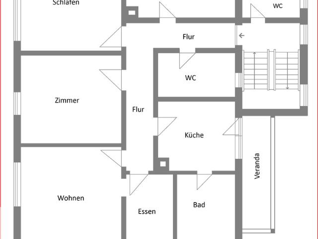 5 Zimmer Wohnung mit Balkon und Garage