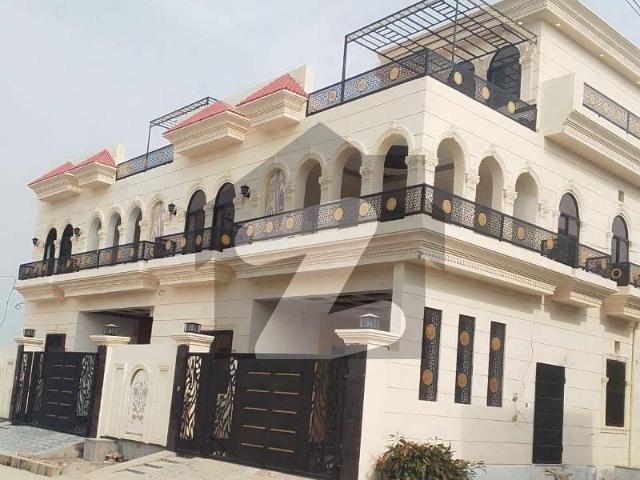 5.50 Marla Spanish Double Storey Corner House For Sale In Model City Main Boulevard Location