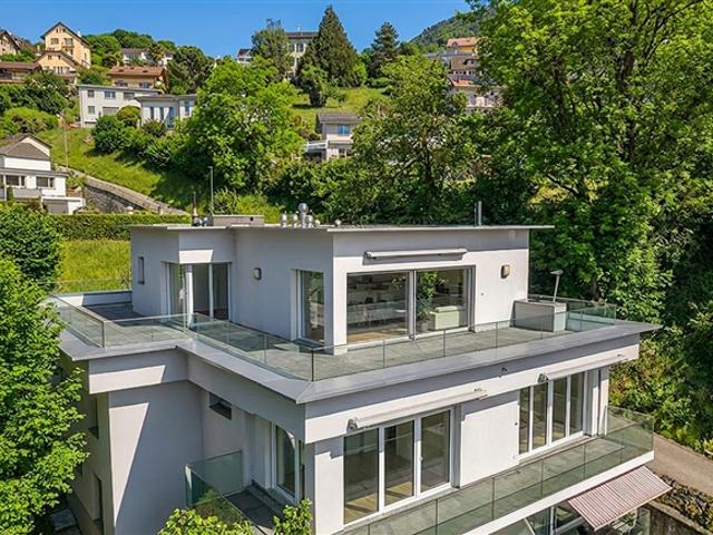 5,5 Zimmer Penthouse und Doppelhaus mit Panoramablick auf den See zum Verkauf in Montreux