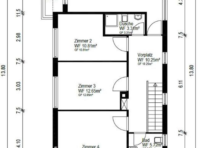 5.5 Zimmer, 161 m², 2. Stock