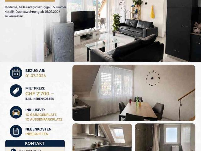 5.5 Zimmer, 120 m², 2. Stock