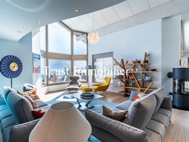 6022. Helles, modernes Chalet mit Panoramablick, Mayens d'Arbaz