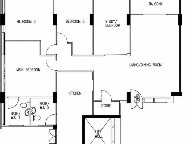 633 Bedok Reservoir Road HDB Apartment For Sale, $1,059,888, 4 Bed 2 Bath 1,550 sqft $684.00 psf