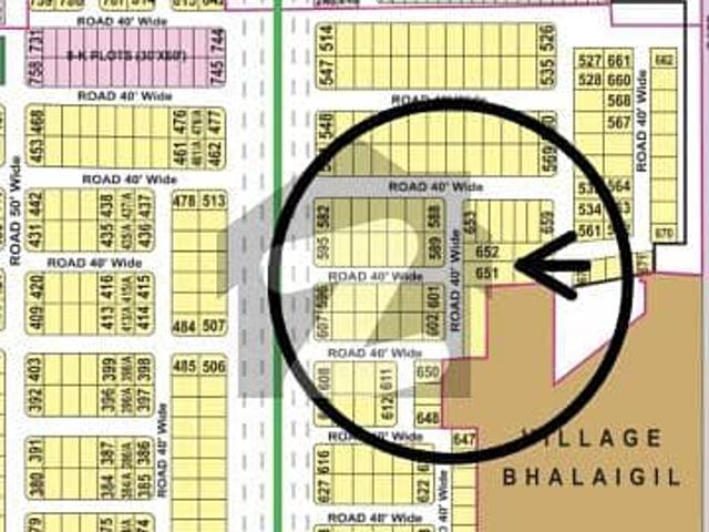 651 no. Gulbahar Block 17 Marla 38 by 108 Residential Plot in 225 Lakh. All Dues Clear Deal, Best Location For Constructing Your Dream House in Bahria Town Lahore