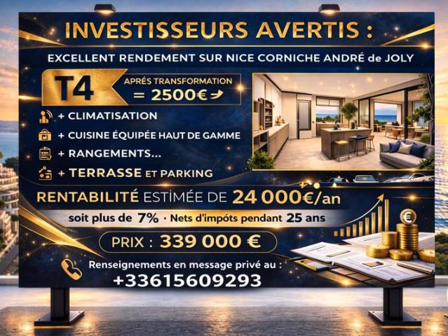 66 m2 2 chambres + balcon + Parking + cave