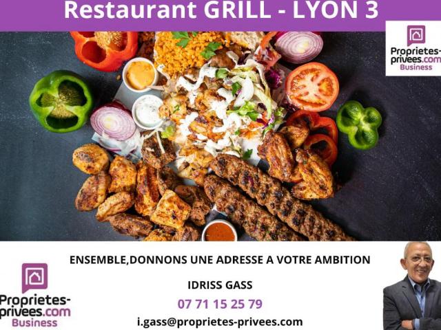 69003 LYON FONDS DE COMMERCE RESTAURANT GRILL, TERRASSE