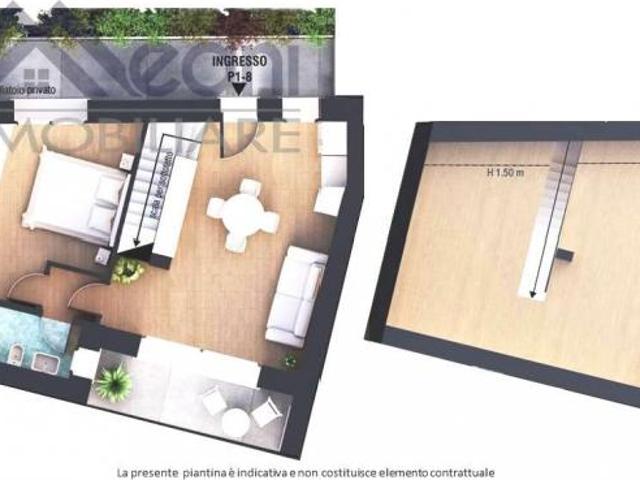 69 A8_OP 2 LOCALI CON 2 BALCONI E SOTTOTETTO NUOVA RESIDENZA LE CORTI