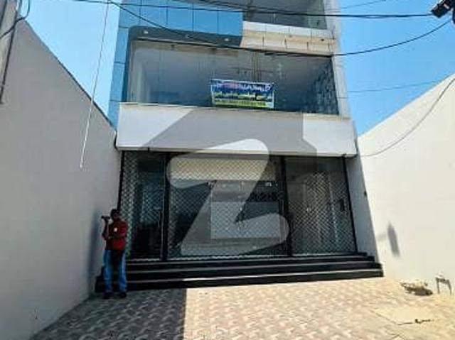 6 Marla Double Storey Commercial Building Available For Rent On Main Lahore Road Sargodha Near Kenchi Morr And Iqra Girls College