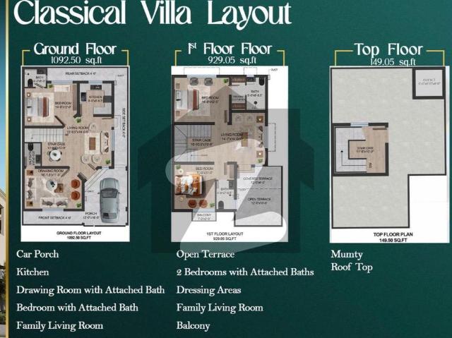 6 Marla Facing Park Villa Available In Installment Plan DHA Defence