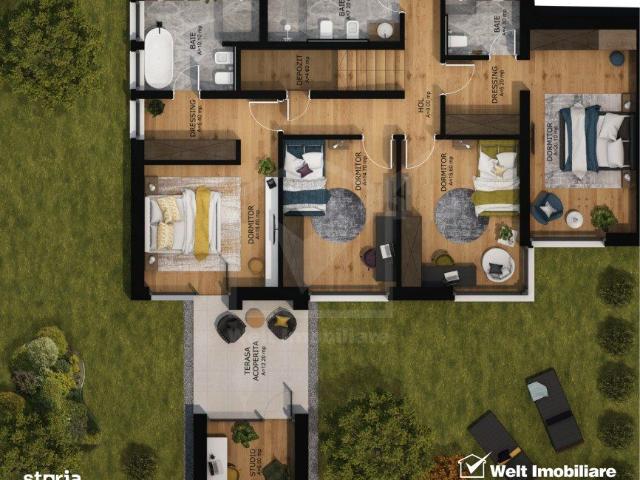 Casa 6 camere, 2 terase, teren 380 mp, de vanzare in Borhanci, Cluj