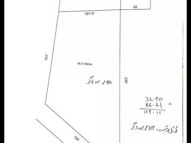 6 kanal raqba for sale on urgent basis Multan Budhla Road ID 39355