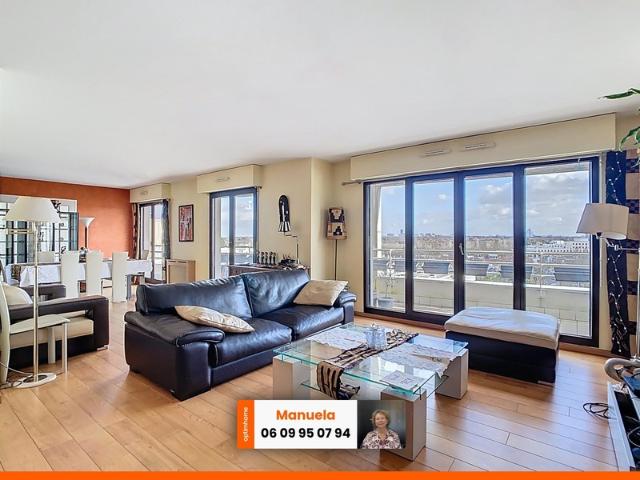 6ème et dernier étage Appartement de 116 m² + 2 terrasses de 18 m² chacune + 1 cave + 2 parkings boxés côte à côte