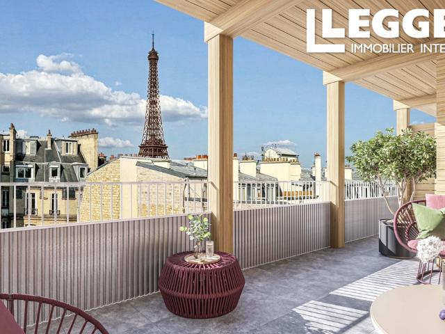 75016, Paris, appartement haut de gamme T2 1 chambre aux 4e étage offrant 45.7m2