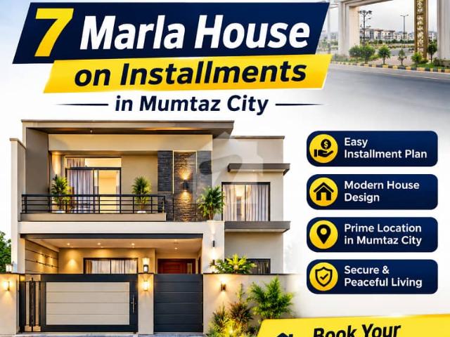 7 Marla house on installment in Mumtaz city, Islamabad